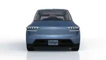 Indigo Flow ride-sharing electric vehicle exterior front view