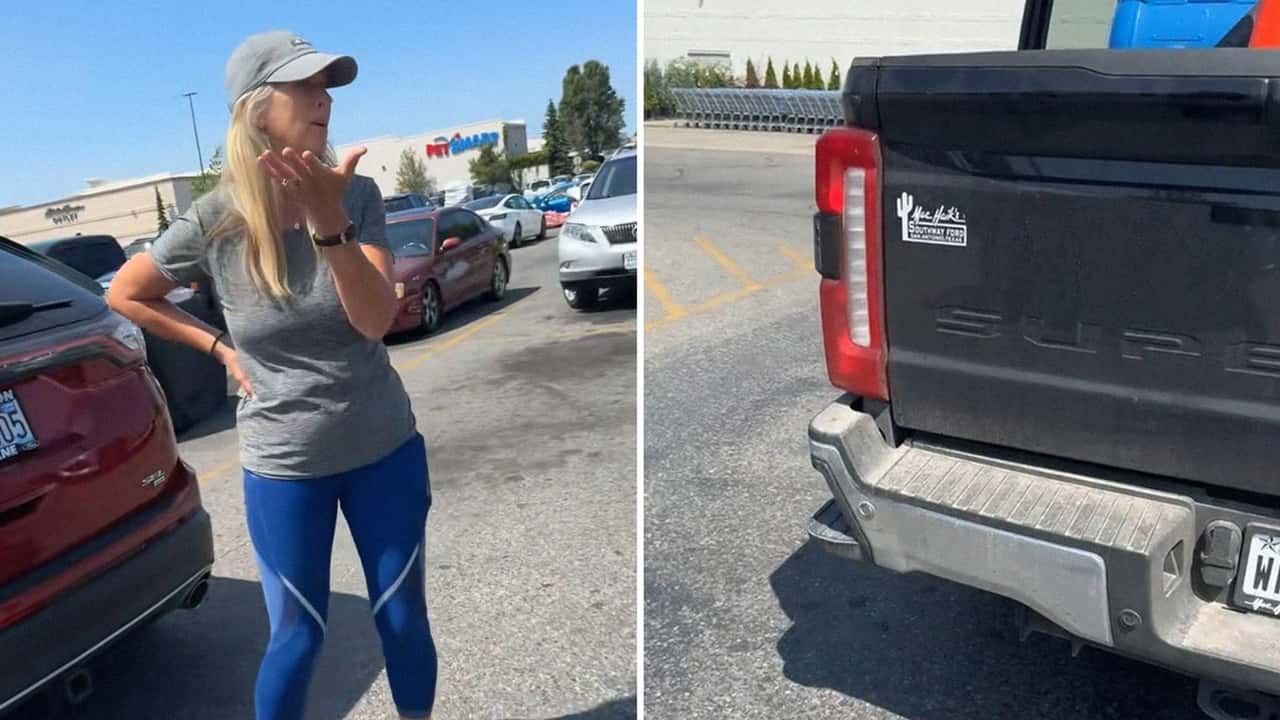 Ford Edge driver rear-ends man in PetSmart parking lot