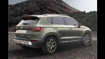 SUV auf dem Offroad-Trip