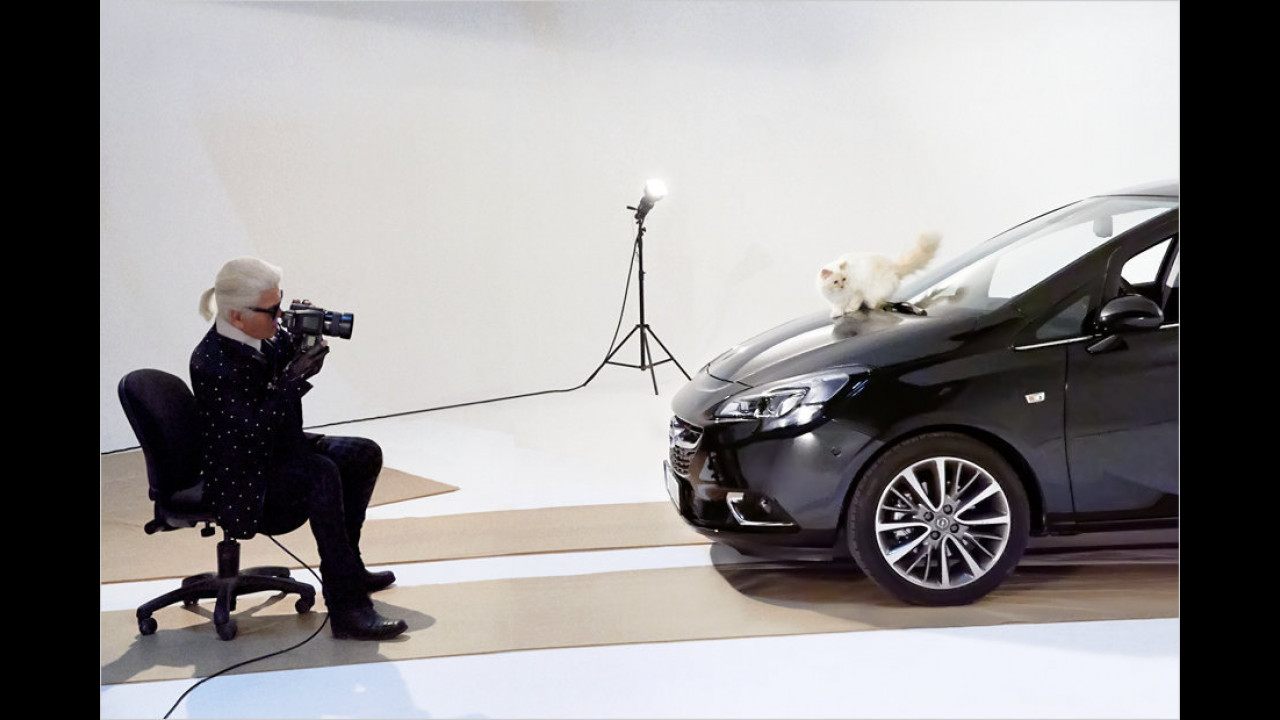 Opel: Corsa, Karl und Katze
