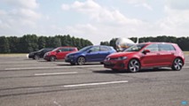 Volkswagen GTI showdown drag race