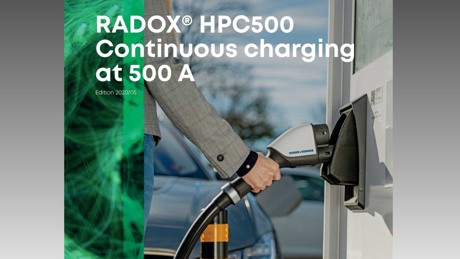 HUBER+SUHNER Introduces RADOX HPC500 For Charging At Up to 500 kW