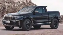 BMW X7 M50d pickup truck rendering