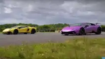 Lamborghini Aventador SV ile Huracan Performante'nin Drag Yarışı
