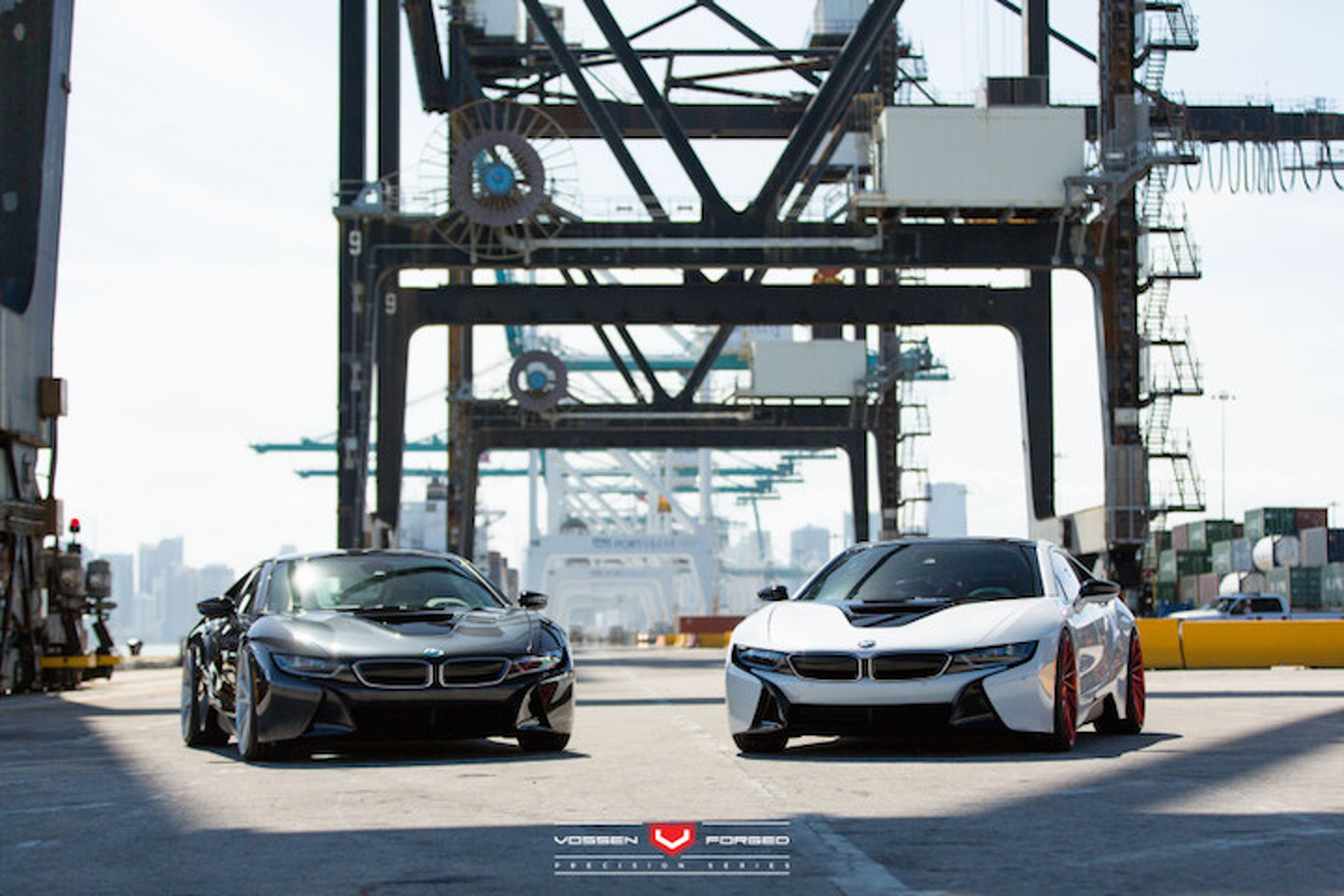 Watch Vossen’s BMW i8 Duo Take Over the Port of Miami