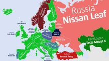 EV più ricercati nel mondo mappa Europa