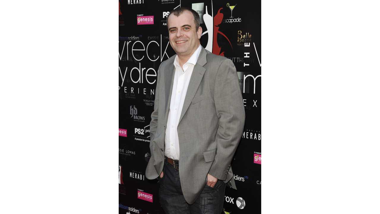 Simon Gregson arriving for the launch of The Wreck My Dress Experience Manchester 2013