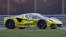 Lotus Evija testing at Lotus HQ in Hethel