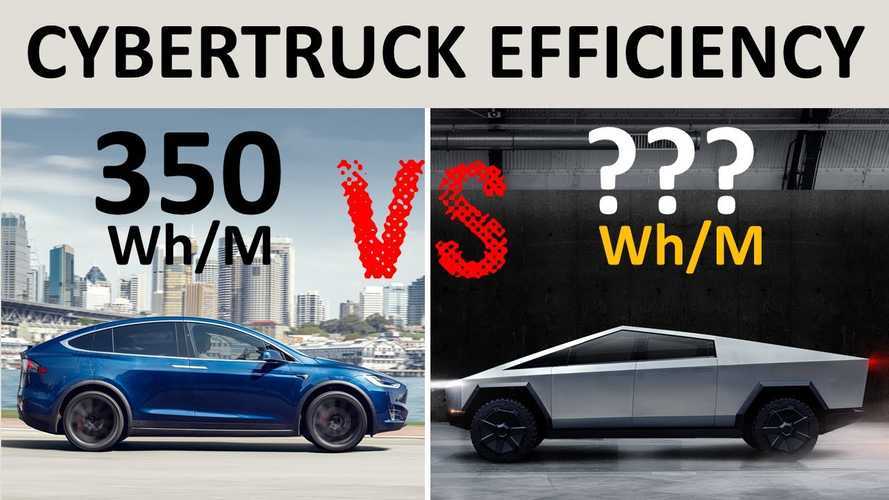 Tesla Cybertruck Efficiency & Battery Pack Size Compared To Model X