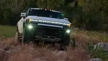 Hummer EV rock climbing