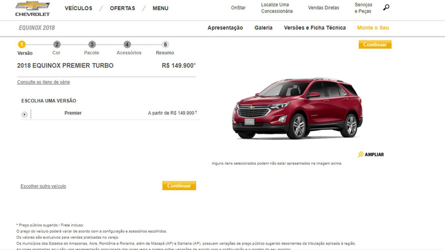 Chevrolet Equinox - configurador