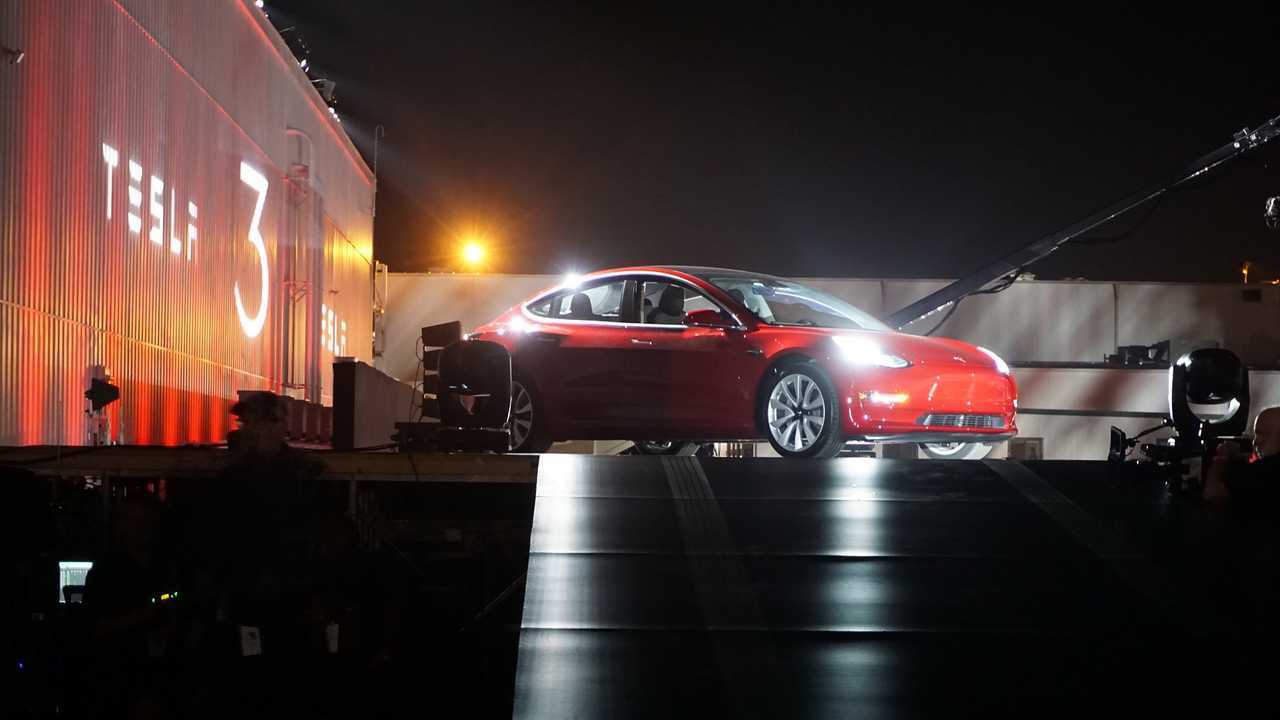 Tesla Model 3 at the recent handover event