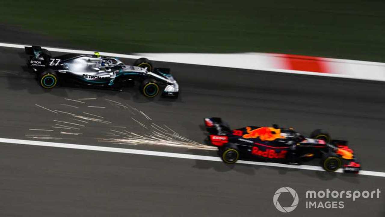 Max Verstappen battles Valtteri Bottas at Bahrain GP 2019