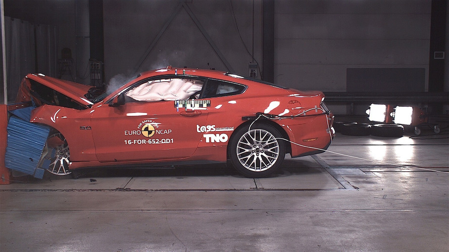Euro-spec Ford Mustang in Euro NCAP crash test