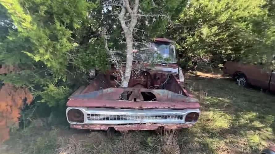 You can buy anything from this field of abandoned classic cars and trucks