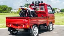 Honda Acty de 1995 con Honda Monkey de 2021