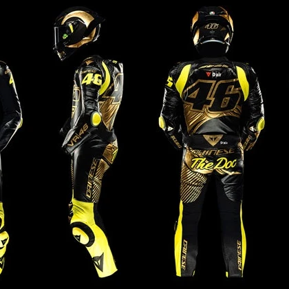 Dainese Creates Limited-Edition Rossi Leathers and Helmet for His