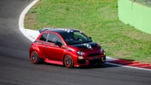 The Giannini Spettacolo Abarth 500 at the Vallelunga circuit