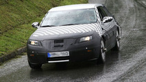 2010 Saab 9-5 sedan spy photos in the Alps