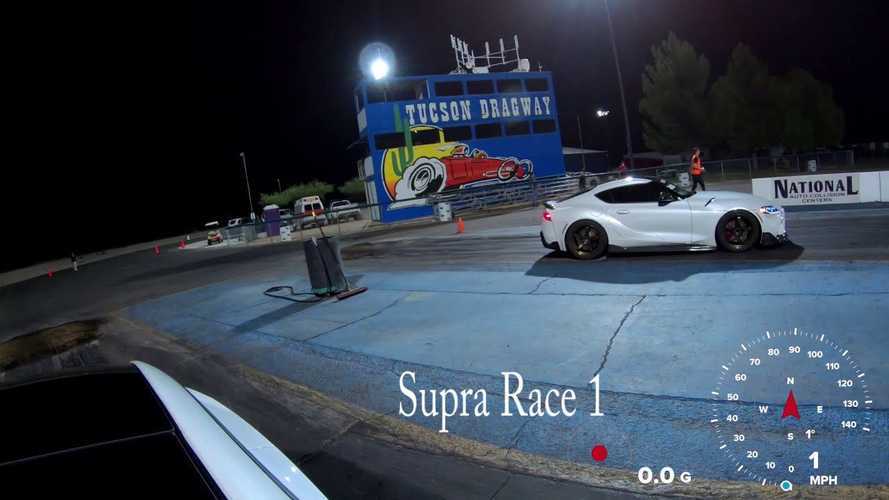 Watch Tesla Model 3 Performance Vs Modified Toyota Supra At The Strip