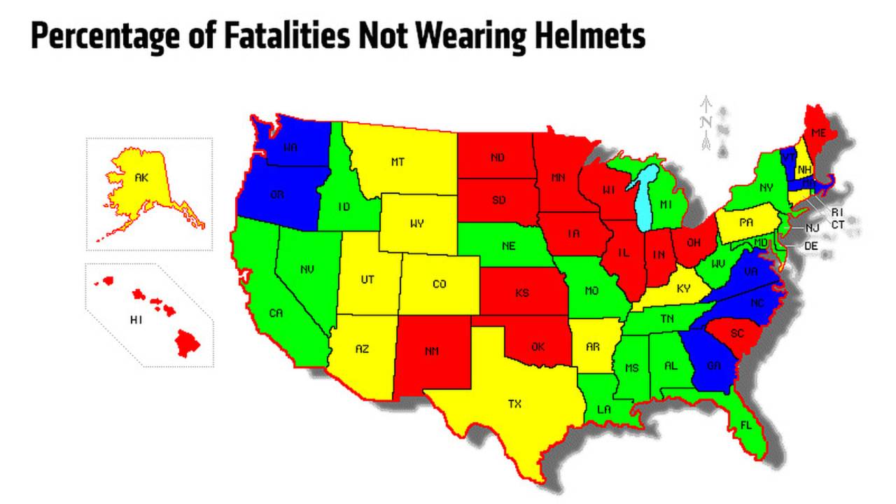 Percentage of Fatalities Not Wearing Helmets