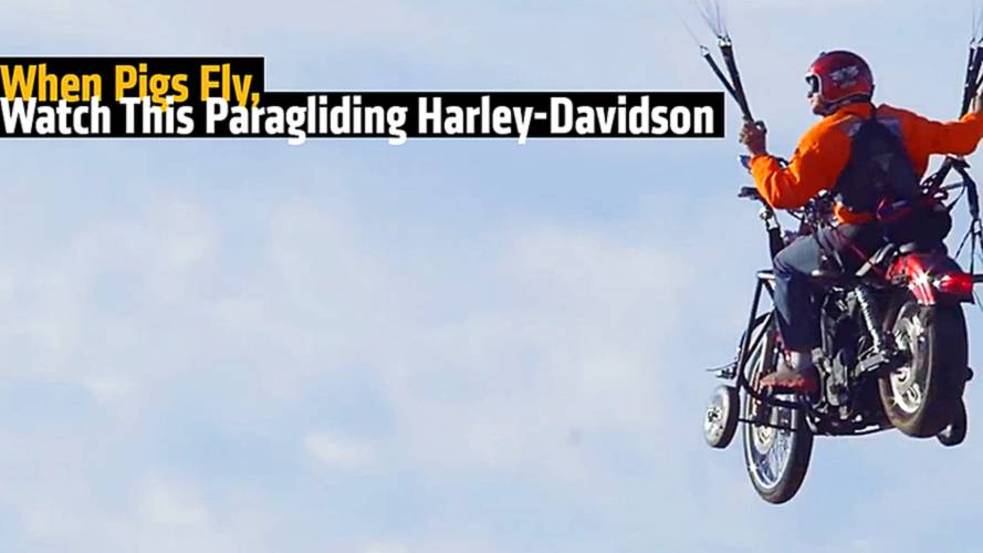 When Pigs Fly, Watch This Paragliding Harley-Davidson 