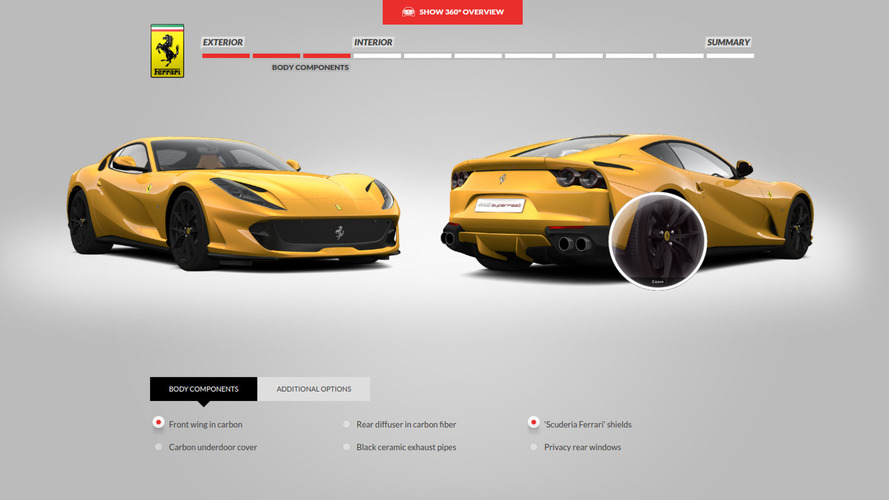 Ferrari 812 Superfast Configurator