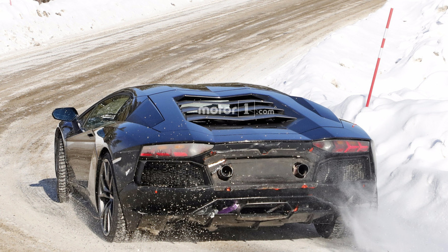 New Lamborghini Aventador version spy photo