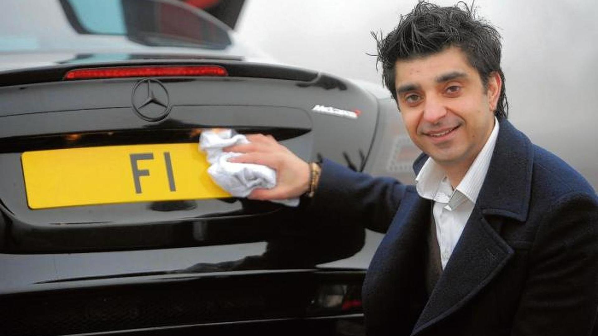Kahn Design owner selling 'F1' license plate for 10M GBP