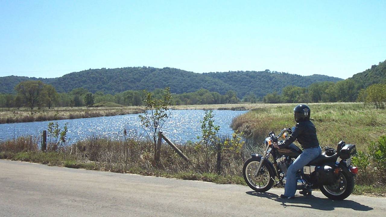 The Kickapoo river can be a wild torrent in the spring, but in the summer, it is beautiful little river to follow for its entire length.