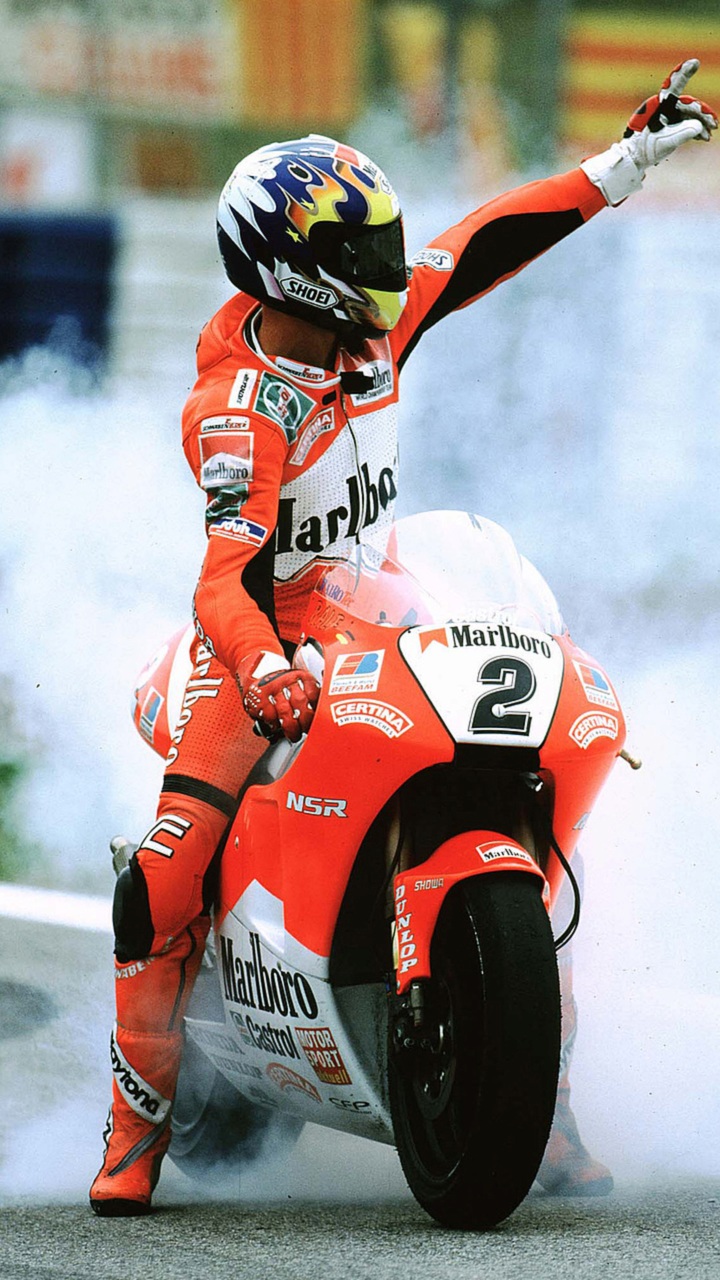 Waldmann celebrating, 250cc: Catalunya GP, Circuit de Barcelona-Catalunya, 1997