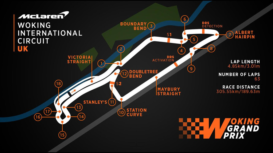 Woking International Circuit track map