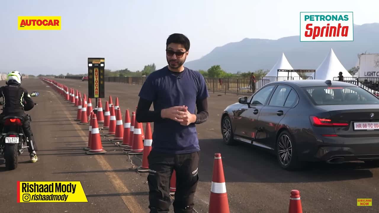 BMW M340i ve Triumph Trident 660 drag yarışında