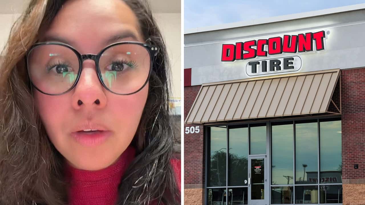 Woman takes her car to Discount Tire