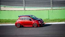 The Giannini Spettacolo Abarth 500 at the Vallelunga circuit