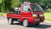 Honda Acty de 1995 con Honda Monkey de 2021