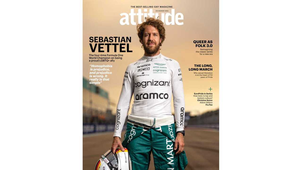 Sebastian Vettel on cover of Attitude magazine