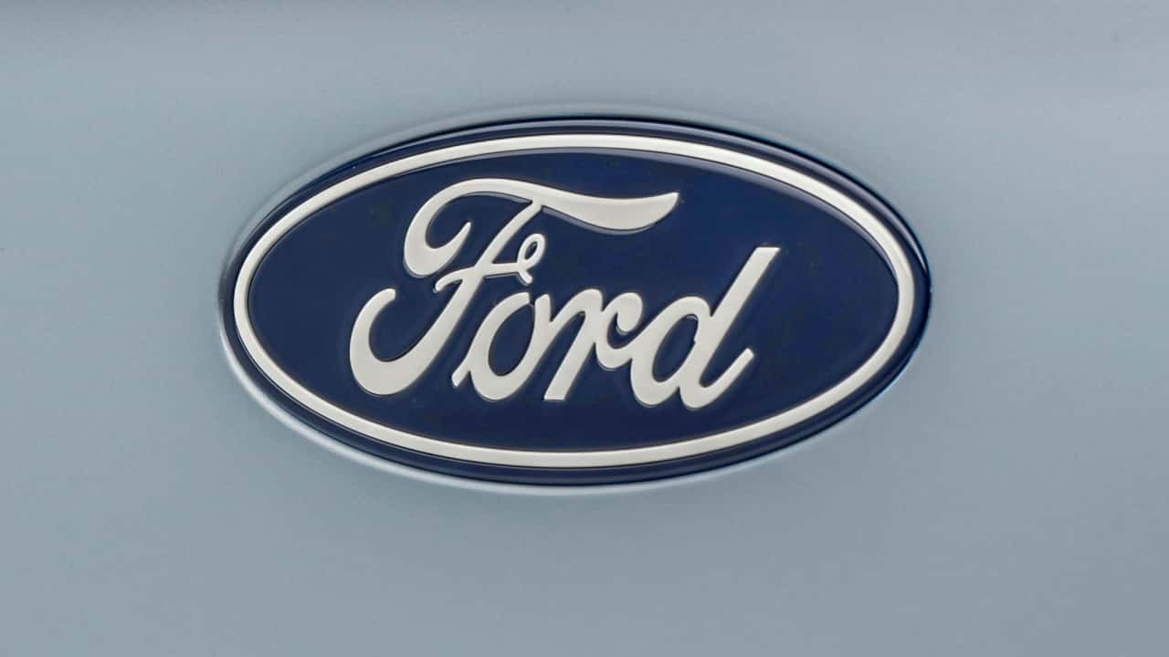 Ford-Logo (an einem europäischen Elektro-Explorer)