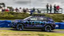 Porsche Cayenne Electric at British mountain race