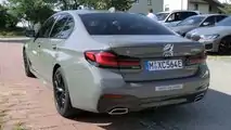 BMW 545e xDrive (2020): Der Testwagen war noch minimal getarnt, um zu verdeutlichen, dass es sich noch um Vorserienautos handelt
