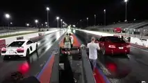 Tesla Model S Performance Raven vs Audi R8 V10 Plus Drag Racing