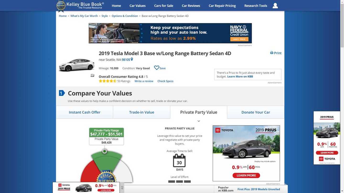 What's Your 2019 Tesla Model 3 LR Worth? Depends On Who You Ask