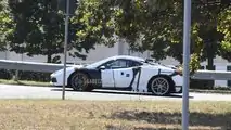Ferrari V6 hybrid test mule spy photo