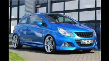 Blauer Power-Bolide