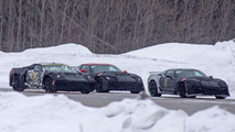 Ortadan motorlu Corvette ve yeni ZR1 birlikte yakalandı