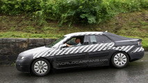 2010 Saab 9-5 sedan spy photos in the Alps