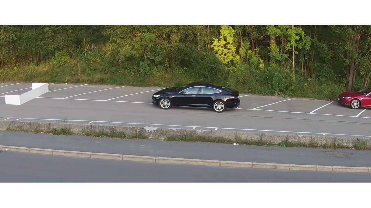 Tesla Model S Automatic Emergency Braking test 1
