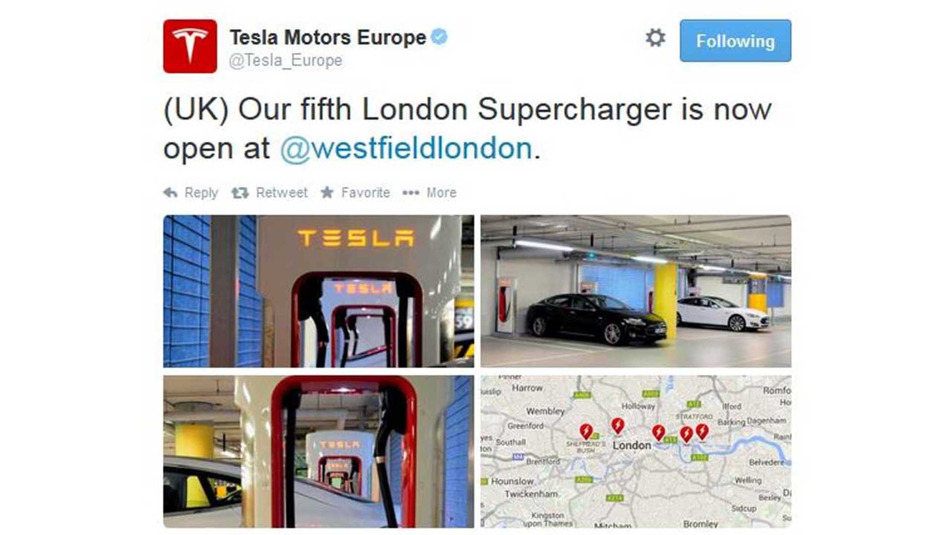 London Gets Its 5th Tesla Supercharger InsideEVs Photos