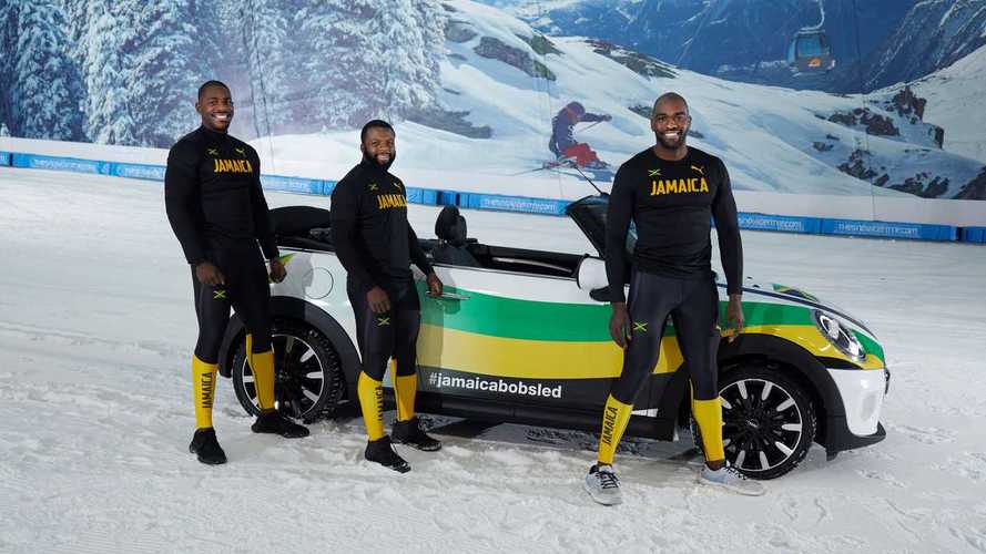 Jamaican Bobsleigh team takes to the slopes in Mini Convertible