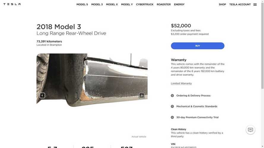Tesla Is Officially Selling A Used Model 3 With Serious Paint Issues